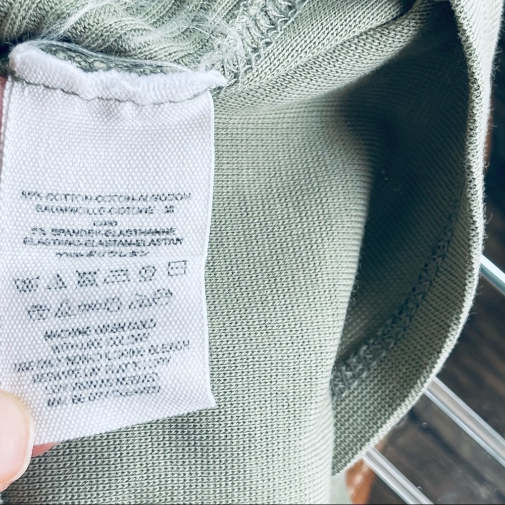 Free People Looking Back Ribbed Top Light Celery Green size xsmall 7040 - Picture 13 of 14